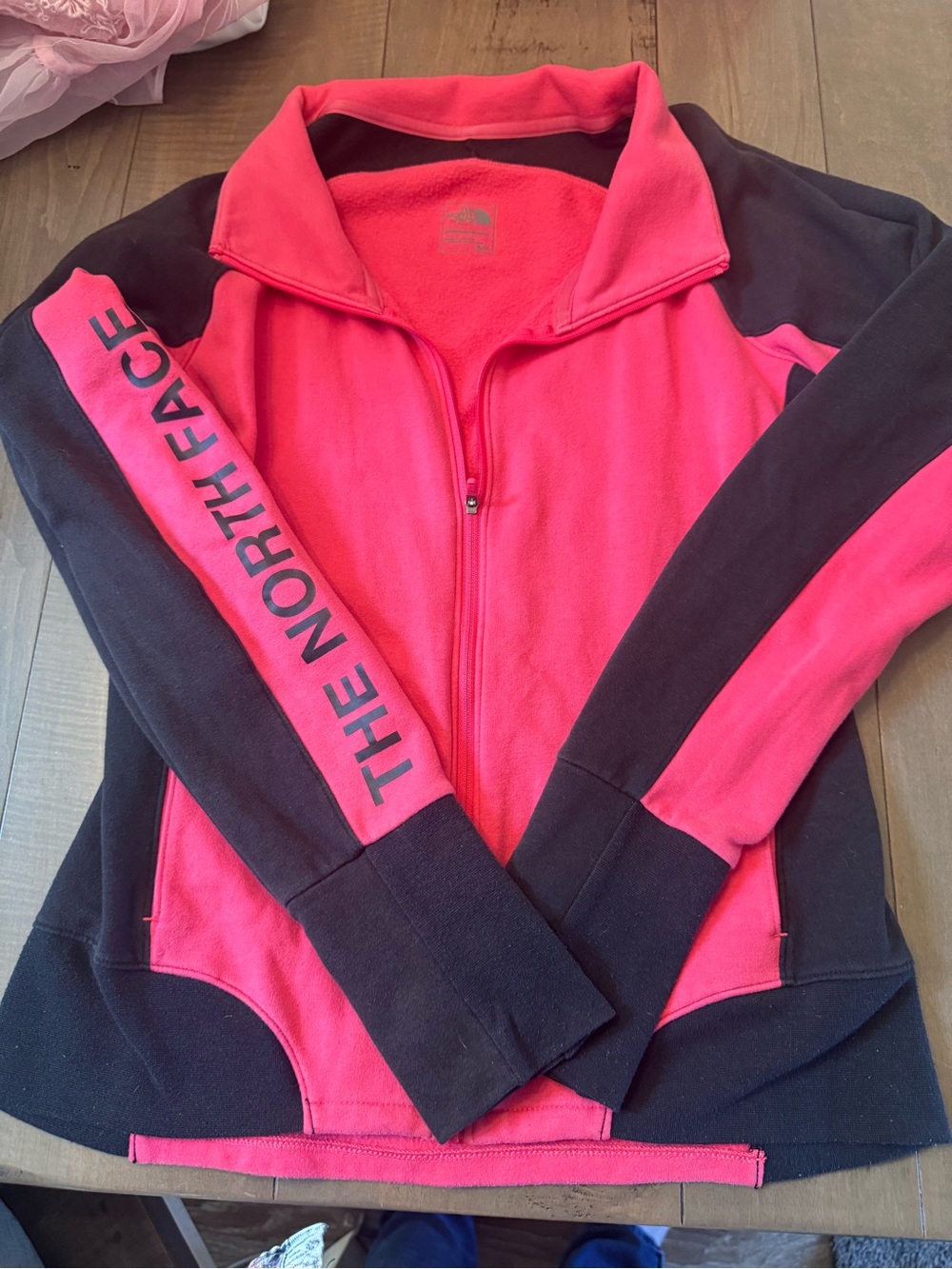 The North Face Size Small Pink and Black Full Zip Track Jacket